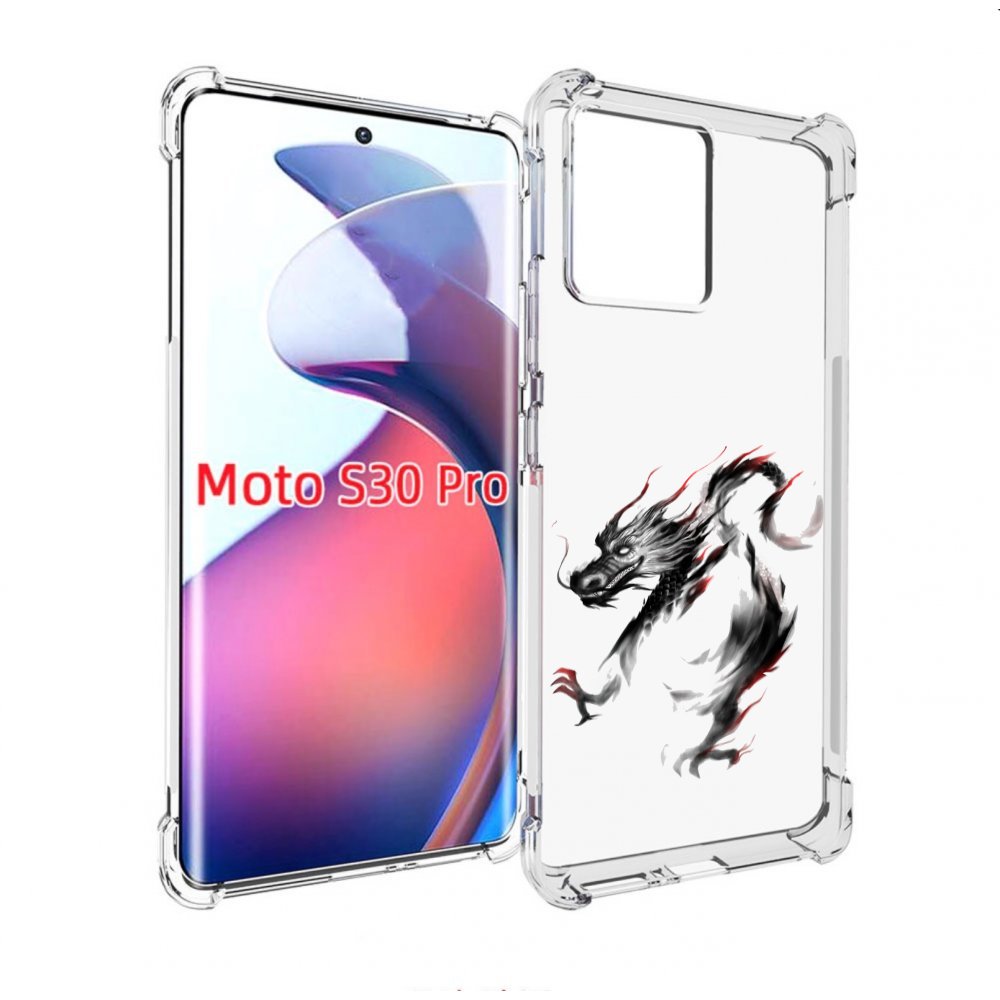 

Чехол MyPads черный дракон для Motorola Moto S30 Pro, Прозрачный, Tocco