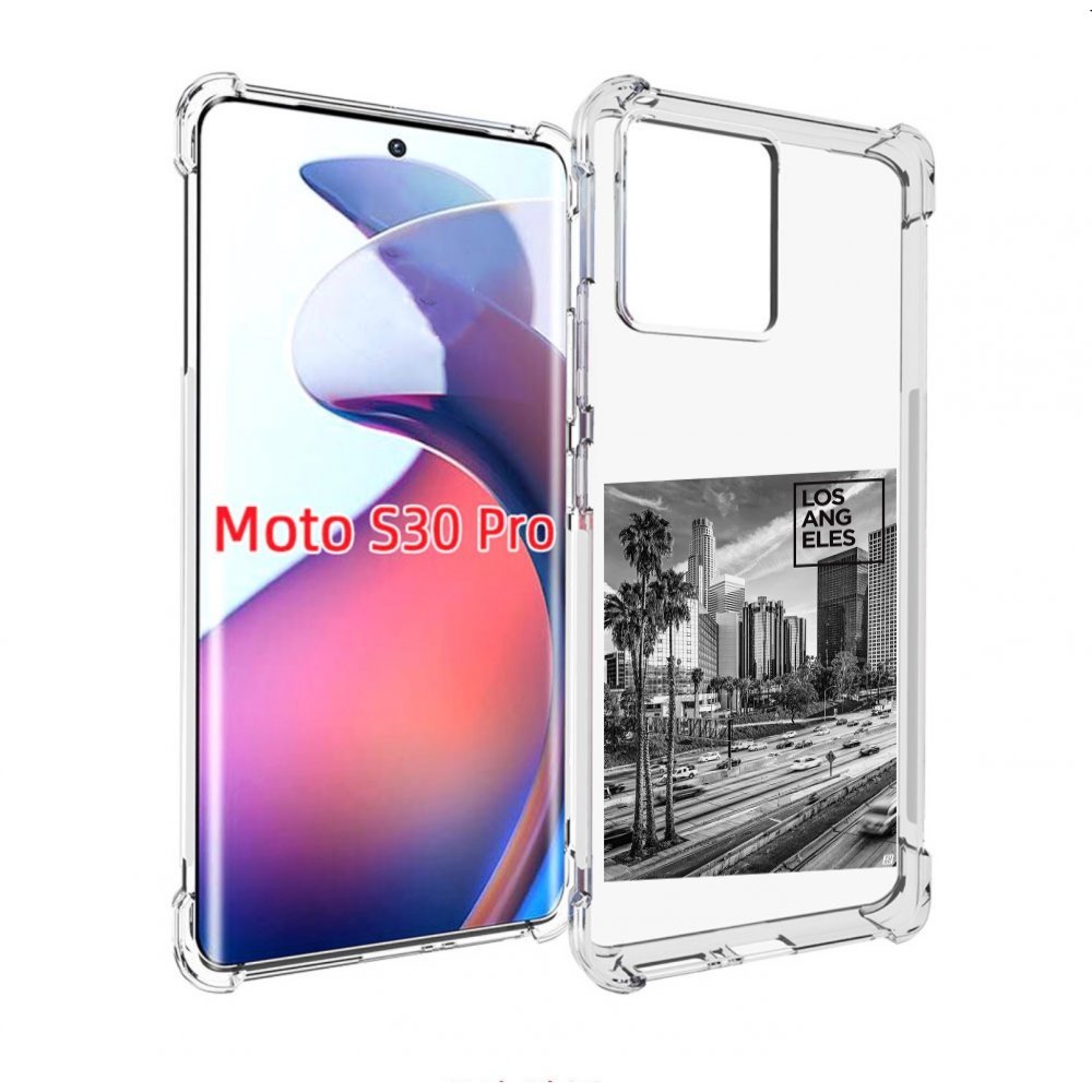 

Чехол MyPads черно белый лос анджелес для Motorola Moto S30 Pro, Прозрачный, Tocco