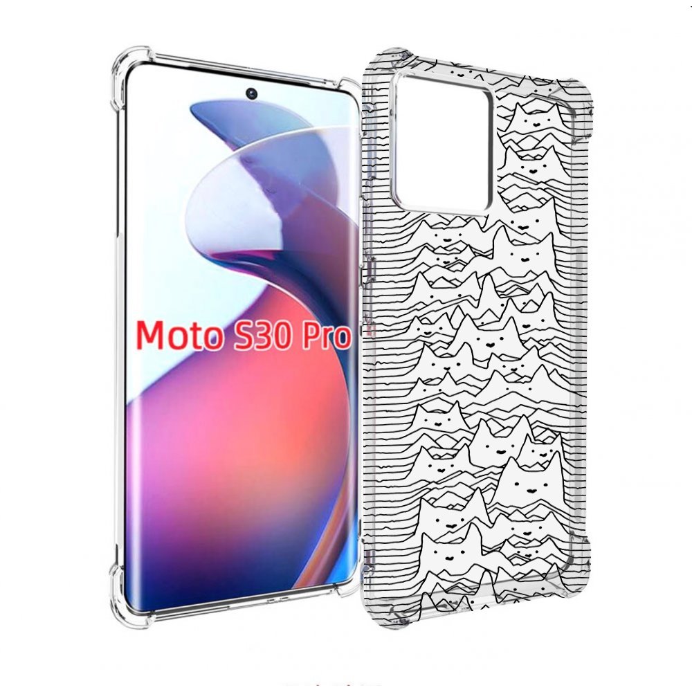 

Чехол MyPads черно белые коты 3D для Motorola Moto S30 Pro, Прозрачный, Tocco