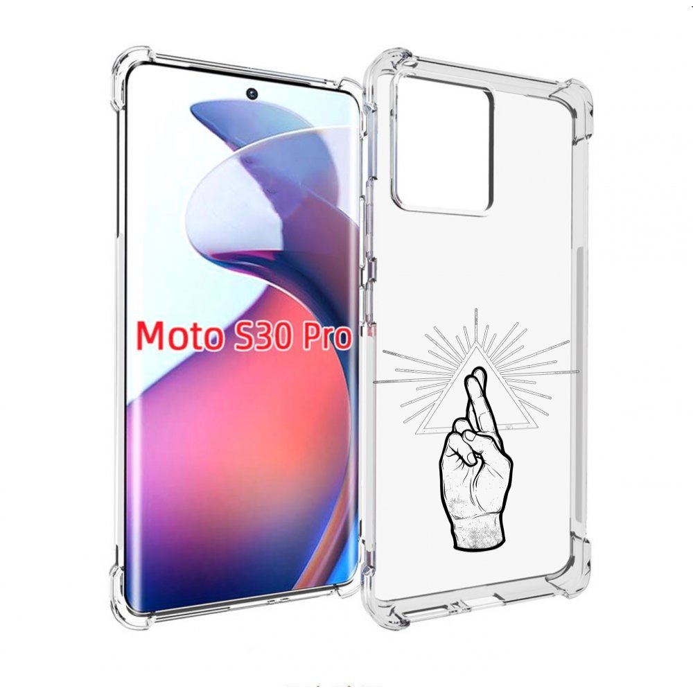 

Чехол MyPads черно белая рука для Motorola Moto S30 Pro, Прозрачный, Tocco