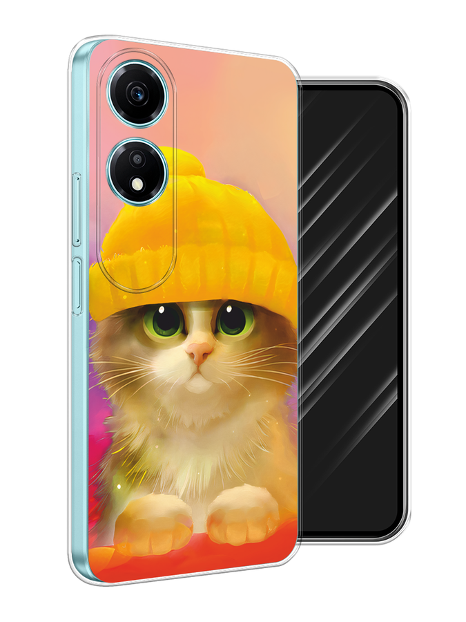 

Чехол Awog на Honor X5 Plus "Котенок в желтой шапке", Желтый, 6121950-1