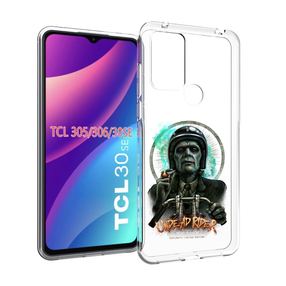 

Чехол MyPads зеленый мужчина с сигаретой на мотоцикле для TCL 30SE/TCL 305/TCL 306 ..., Tocco