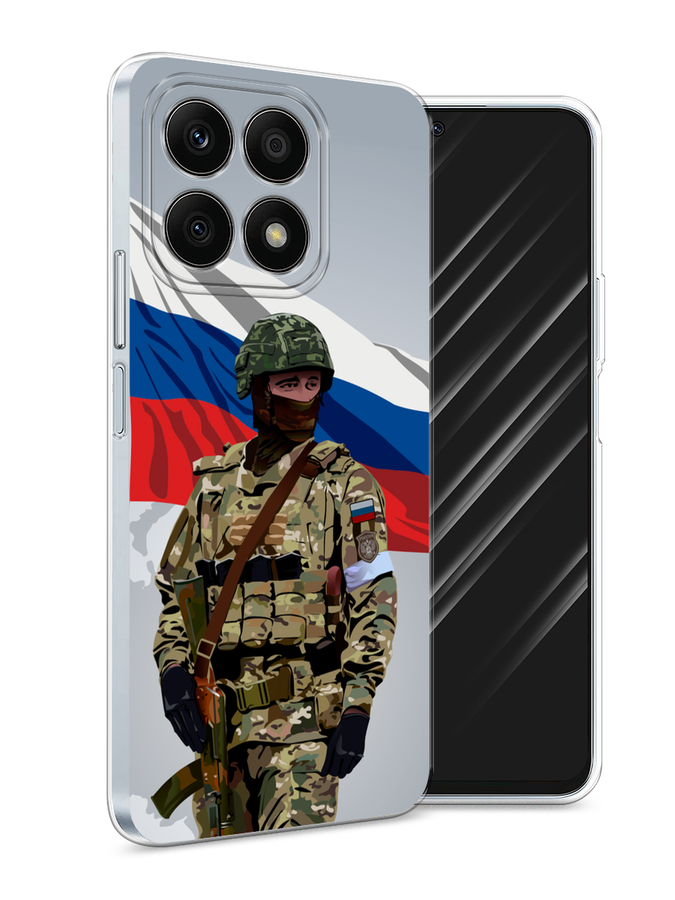 

Чехол Awog на Honor X8A "Солдат с флагом", Белый;синий;красный;зеленый, 6120750-1