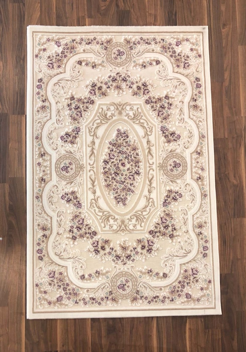 фото Ковер gloria 4058a клей прямой белый 120x180 sofia rugs