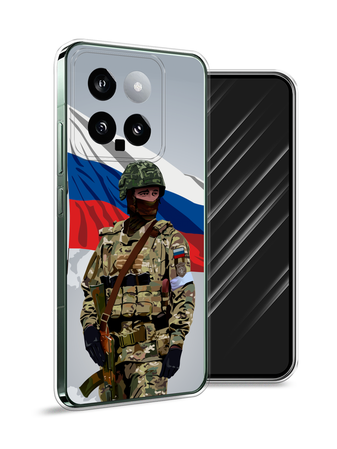 

Чехол Awog на Xiaomi 14 "Солдат с флагом", Белый;синий;красный;зеленый, 320350-1