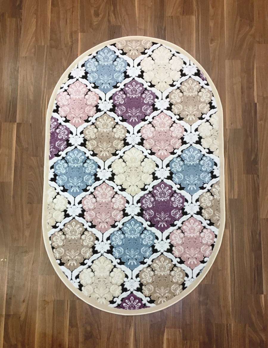 фото Ковер gloria 4057a овал с.коричневый 80x300 sofia rugs