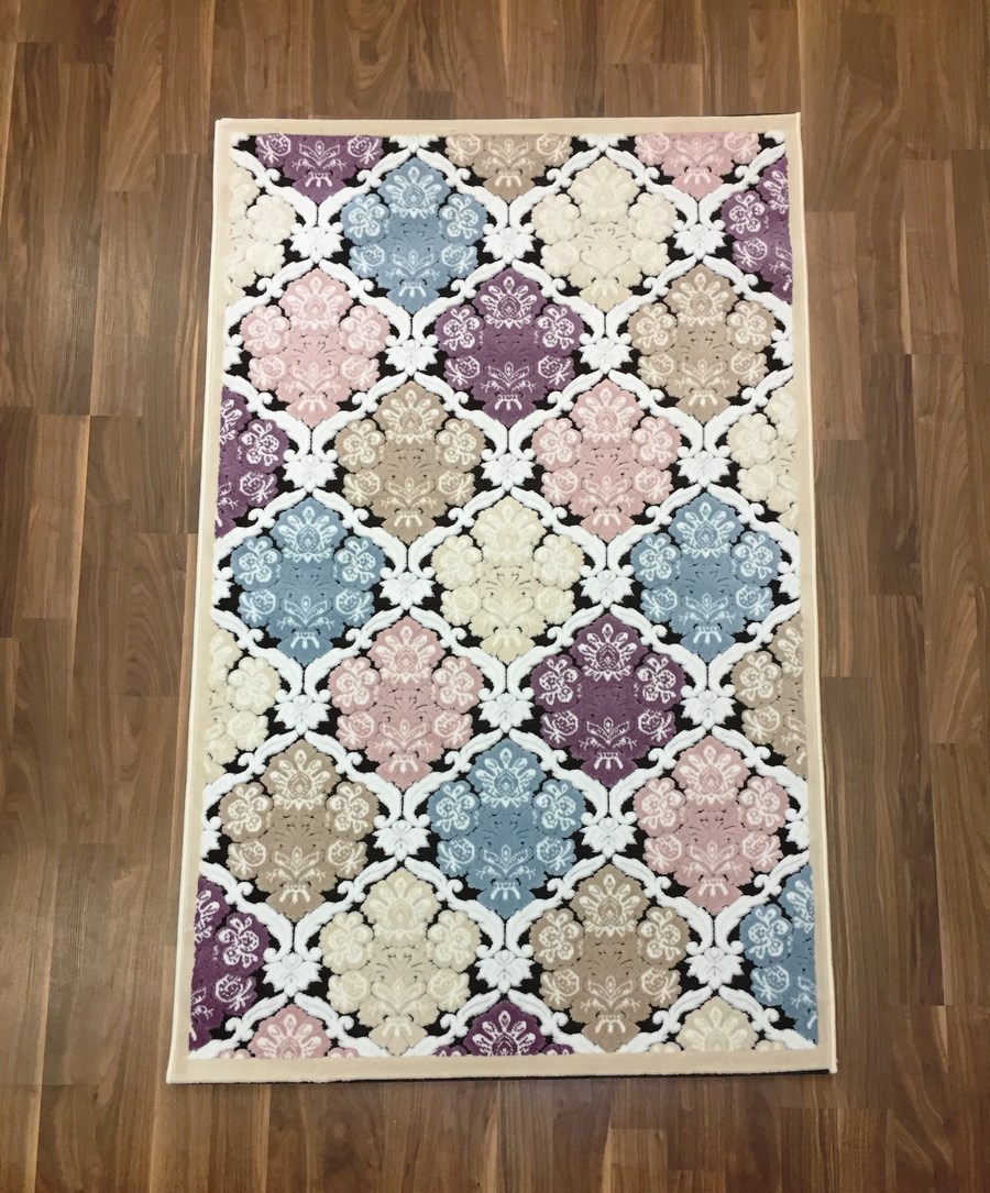 фото Ковер gloria 4057a прямой с.коричневый 80x150 sofia rugs