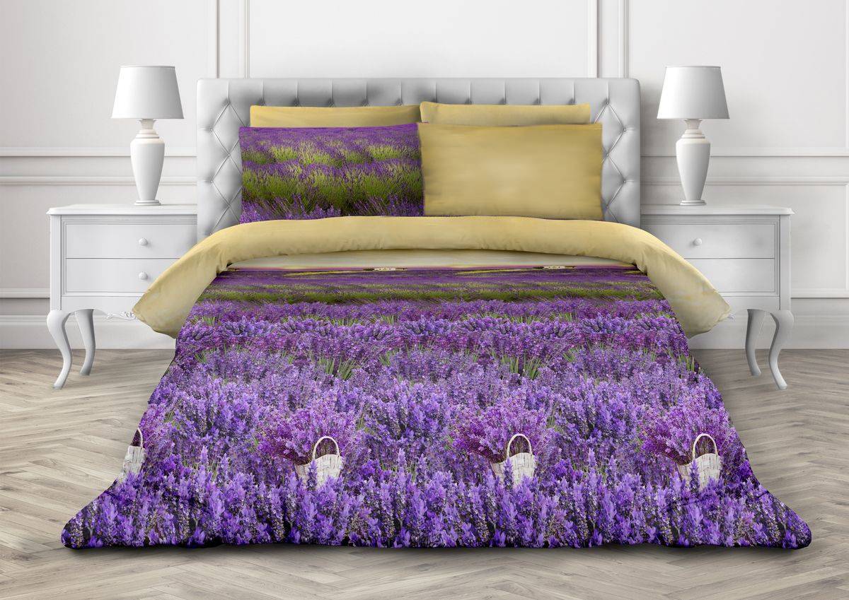 

Простынь на резинке Французские просторы борт 20 см 140х200 бязь, Фиолетовый, Французские просторы