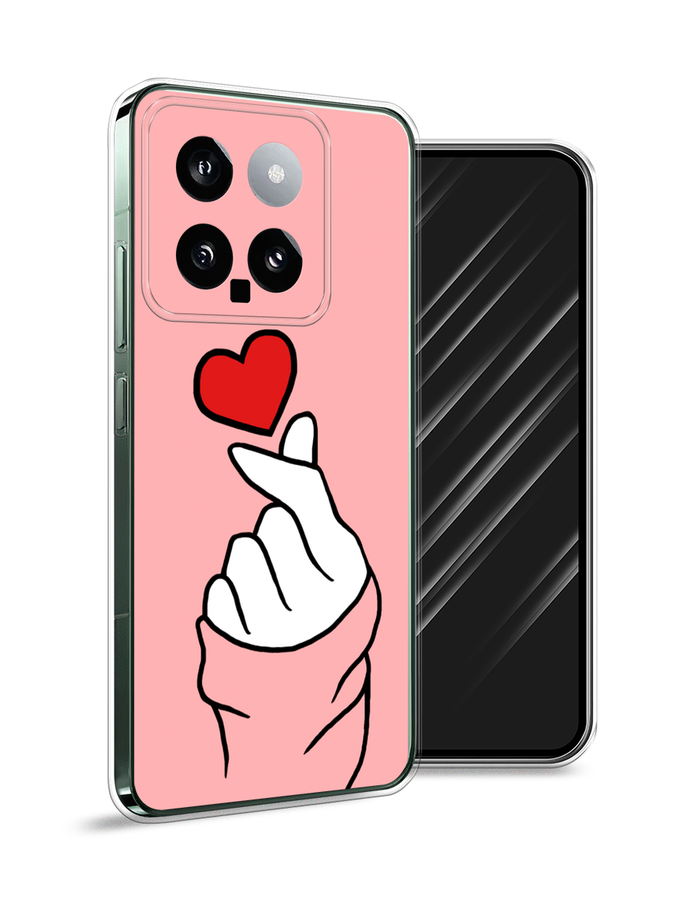 

Чехол Awog на Xiaomi 14 "Милое сердечко", Белый;красный;черный, 320350-1