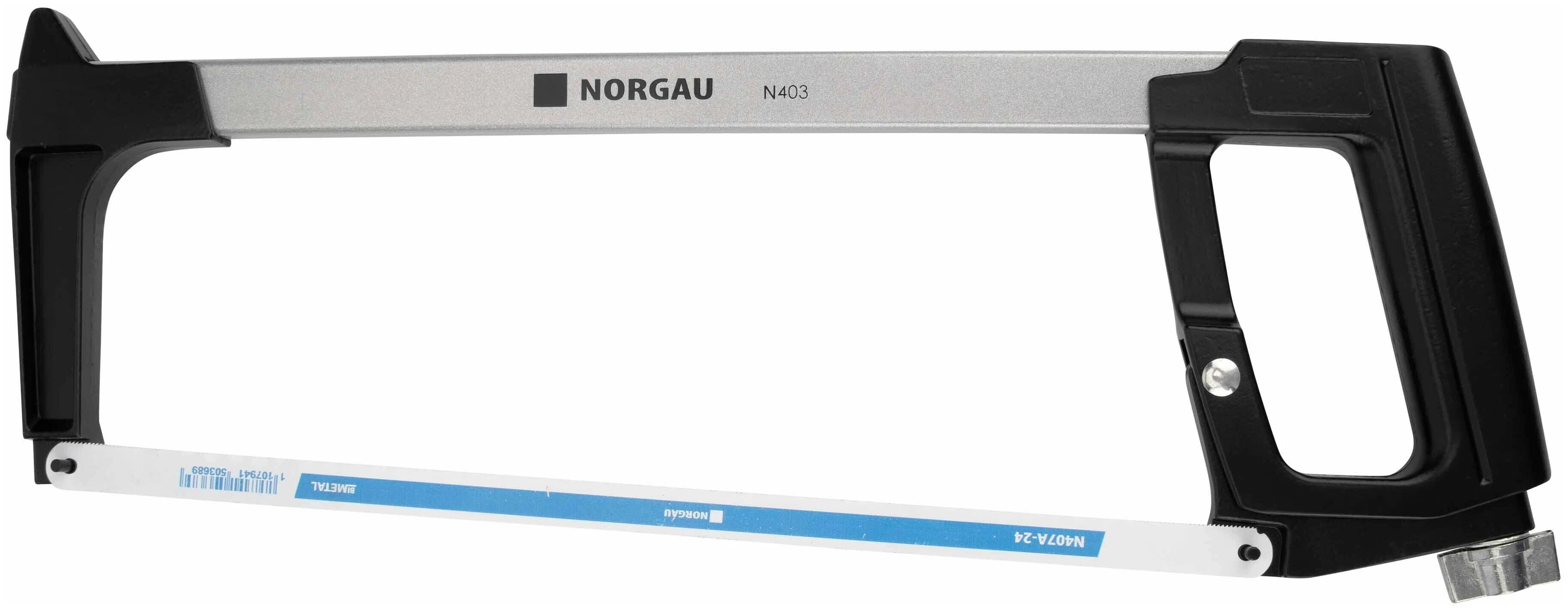 Профессиональная ножовка по металлу NORGAU Industrial с трубчатой рамой и алюминиевой ручк