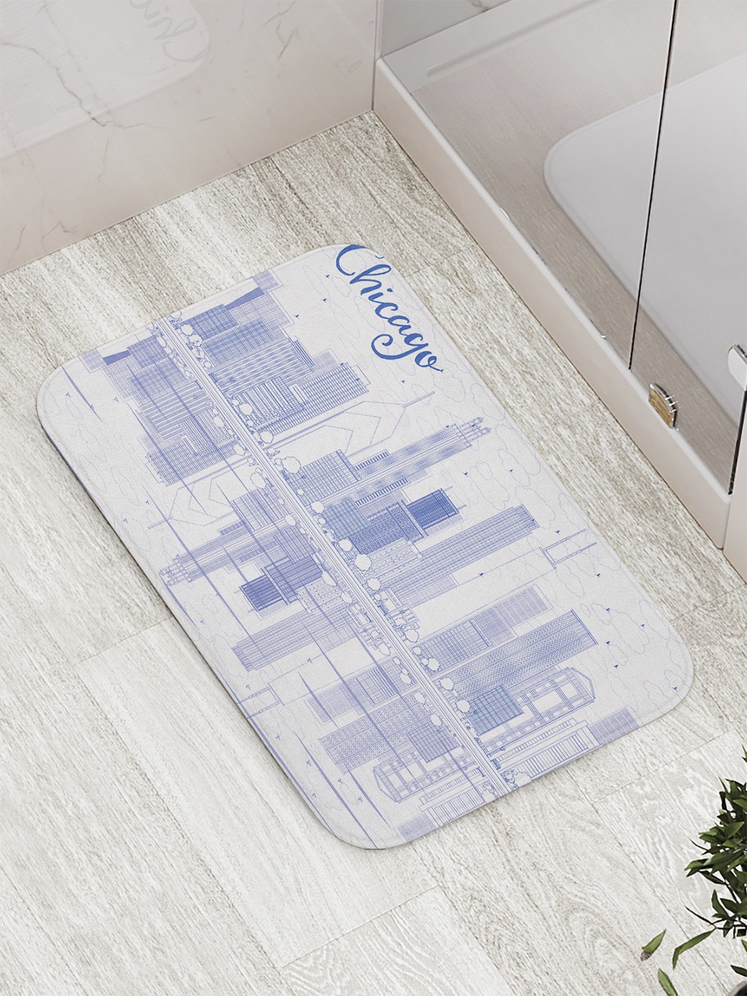 

Коврик противоскользящий для ванной, сауны, бассейна, 77х52 см bath_60420 JoyArty