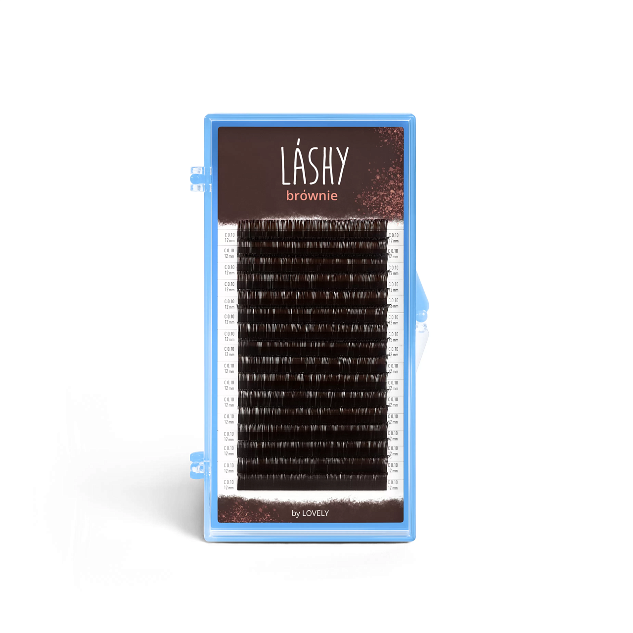 

Ресницы темно-коричневые LASHY Brownie - 16 линий M 0.10 13mm, Черный