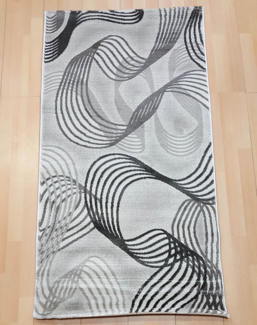 фото Ковер nova 3565a прямой белый/с.серый 150x300 sofia rugs