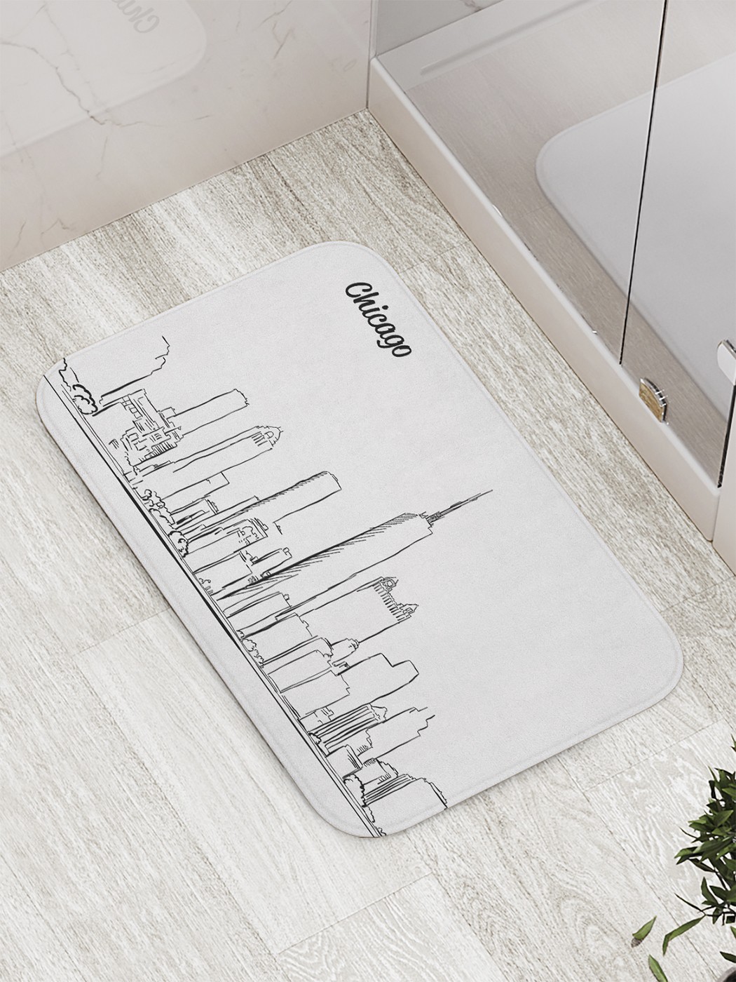 

Коврик противоскользящий для ванной, сауны, бассейна, 77х52 см bath_60416 JoyArty
