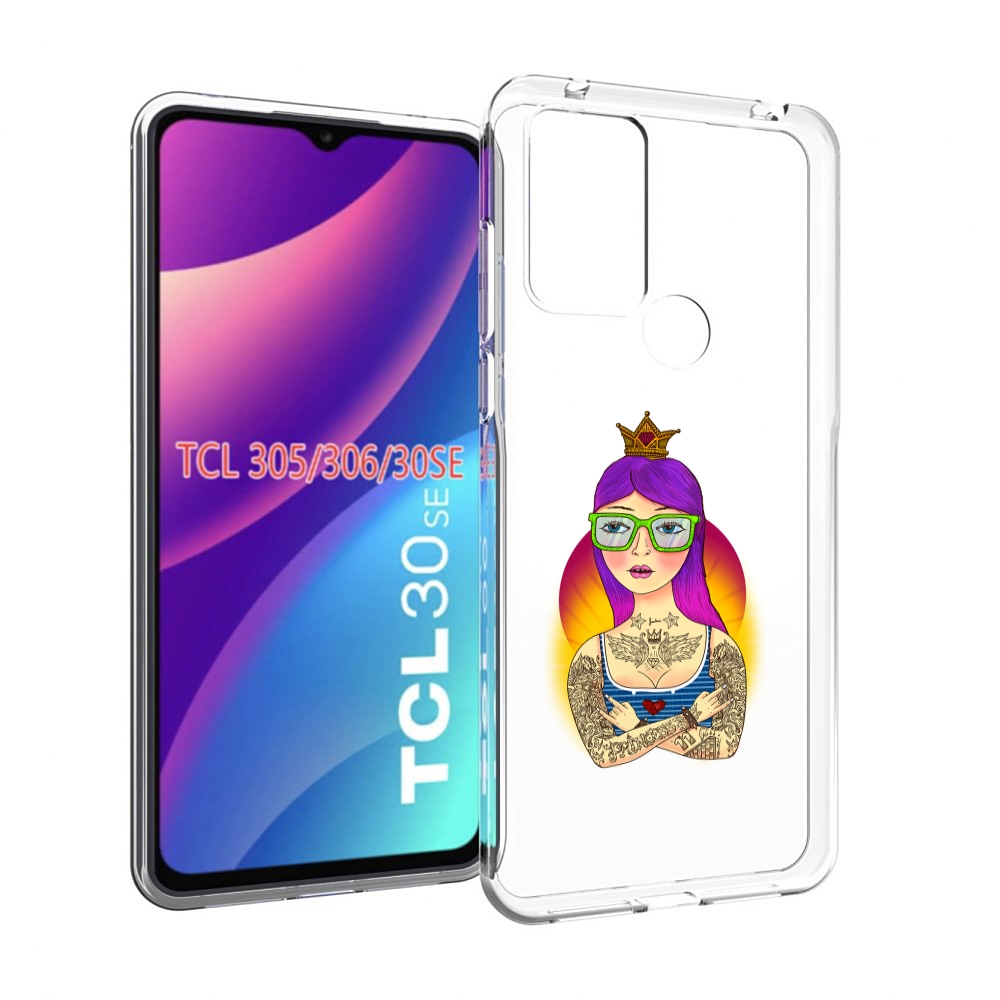 

Чехол MyPads девушка в татуировках с короной для TCL 30SE/305/306/30E, Tocco