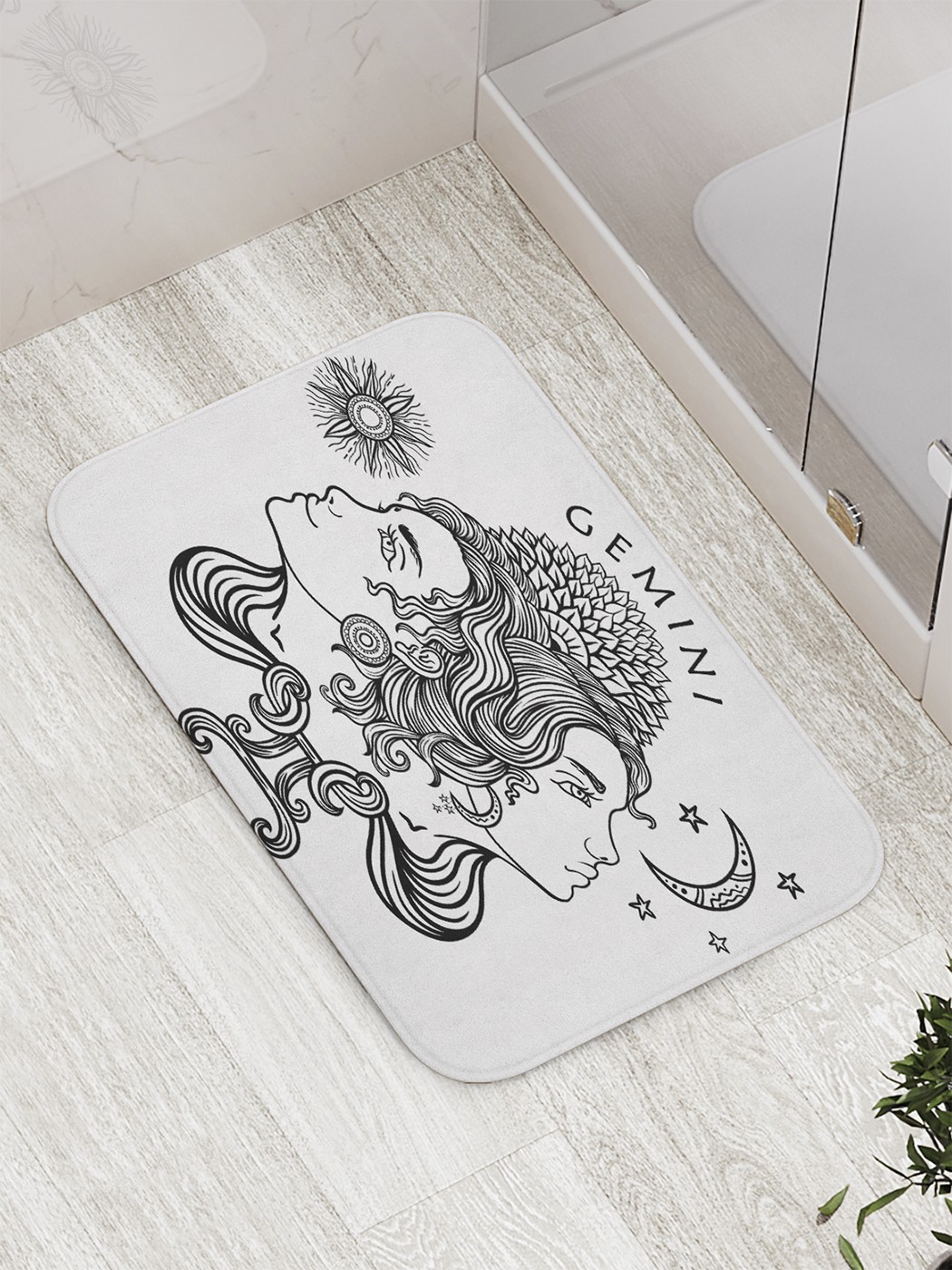 

Коврик противоскользящий для ванной, сауны, бассейна, 77х52 см bath_60355 JoyArty