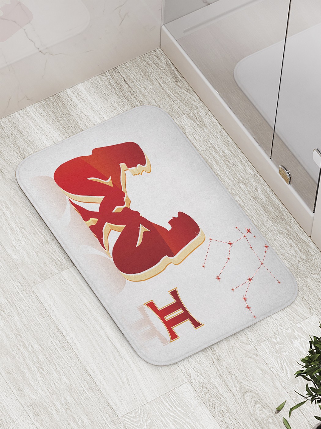 

Коврик противоскользящий для ванной, сауны, бассейна, 77х52 см bath_60347 JoyArty
