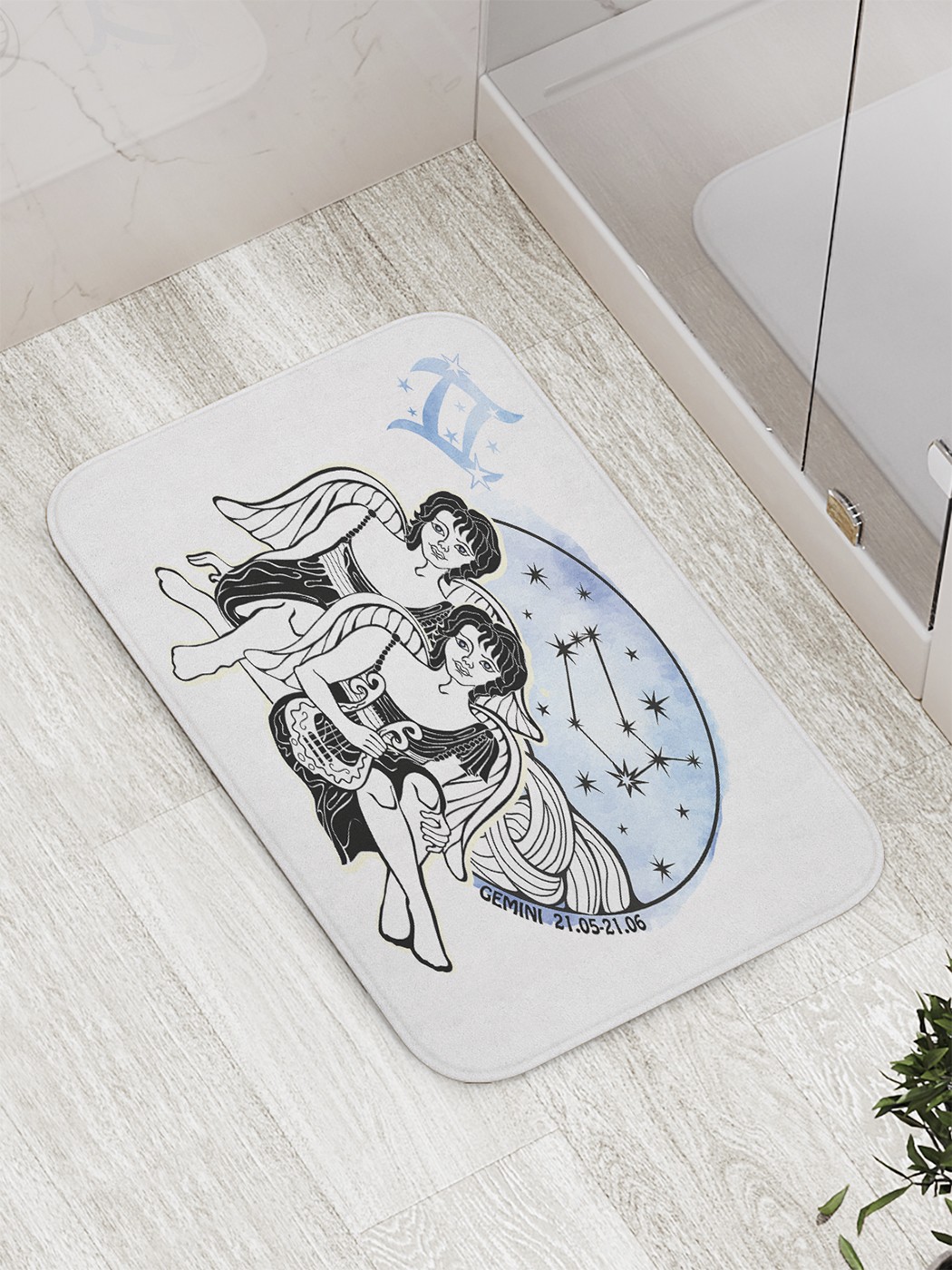 

Коврик противоскользящий для ванной, сауны, бассейна, 77х52 см bath_60344 JoyArty