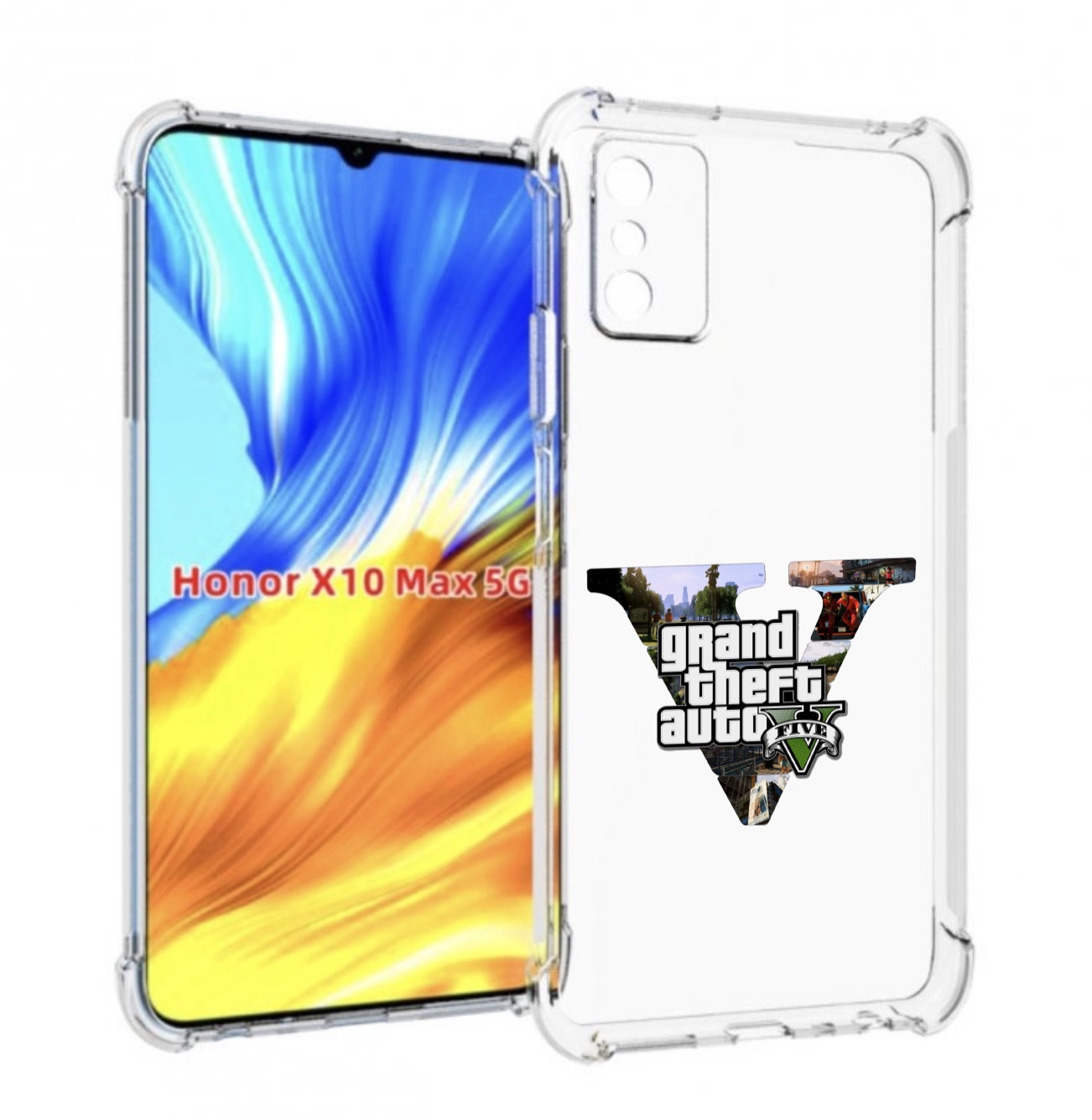 

Чехол MyPads GTA 5 логотип для Honor X10 Max, Прозрачный, Tocco