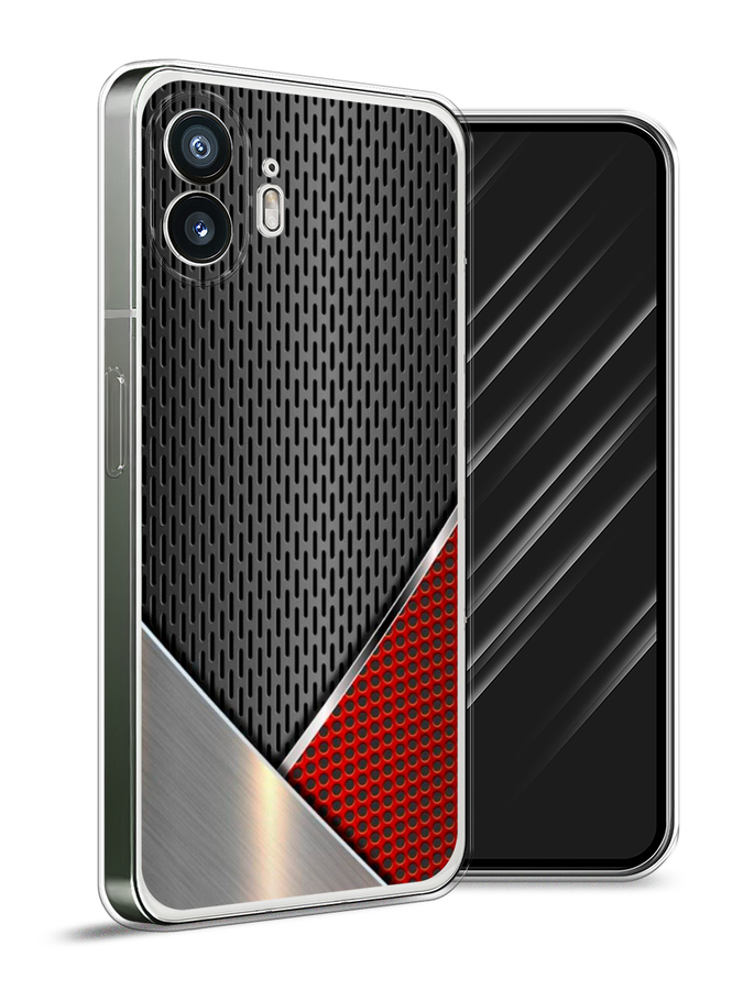 

Чехол Awog на Nothing Phone (2) "Стальной металл", Черный;красный;серебристый, 3300250-1