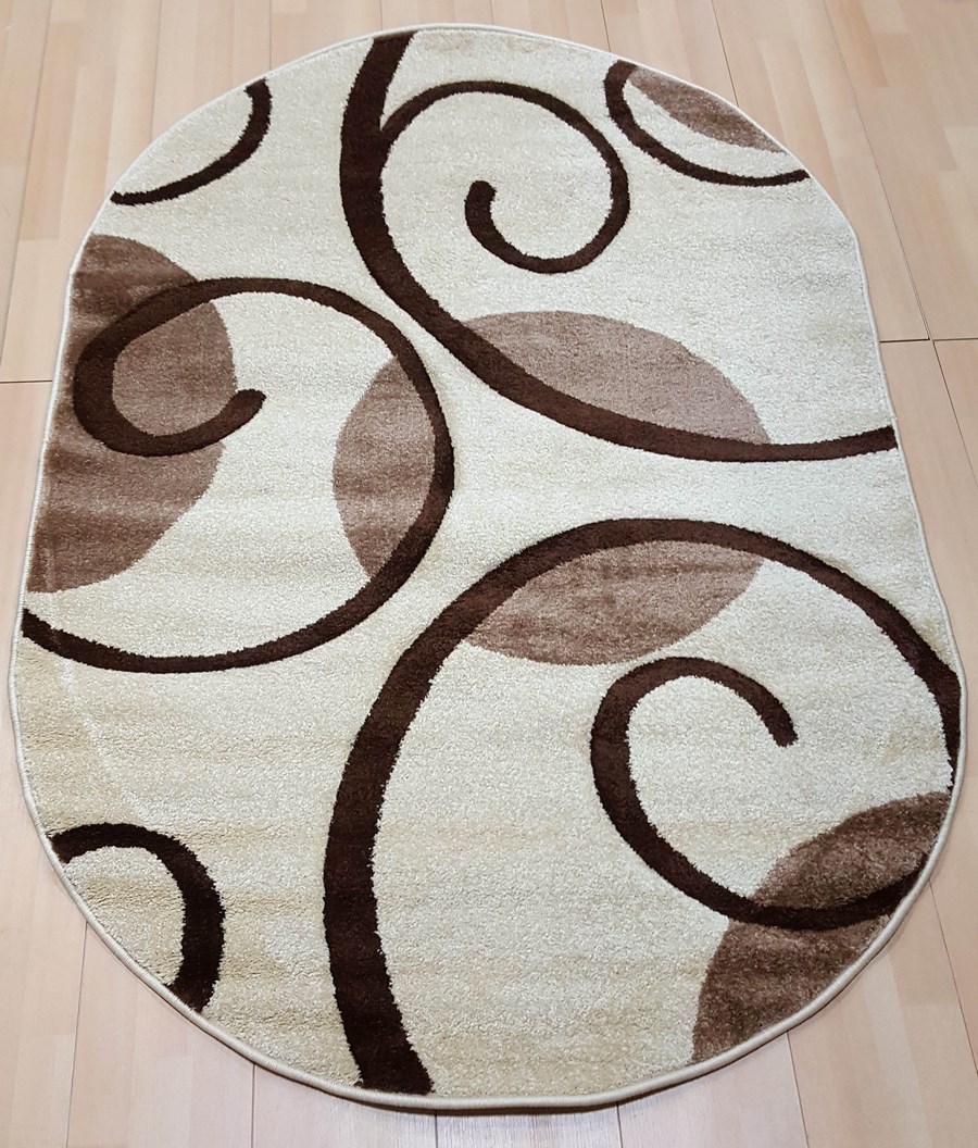 фото Ковер fruzan 3517r овал крем 080x150 sofia rugs