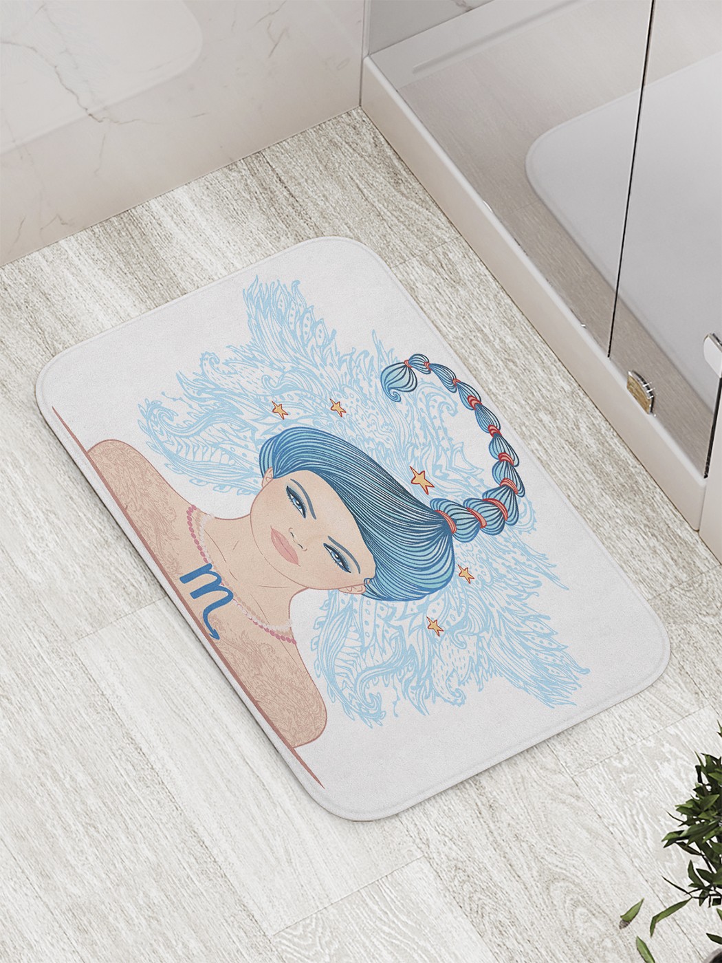 

Коврик противоскользящий для ванной, сауны, бассейна, 77х52 см bath_60299 JoyArty