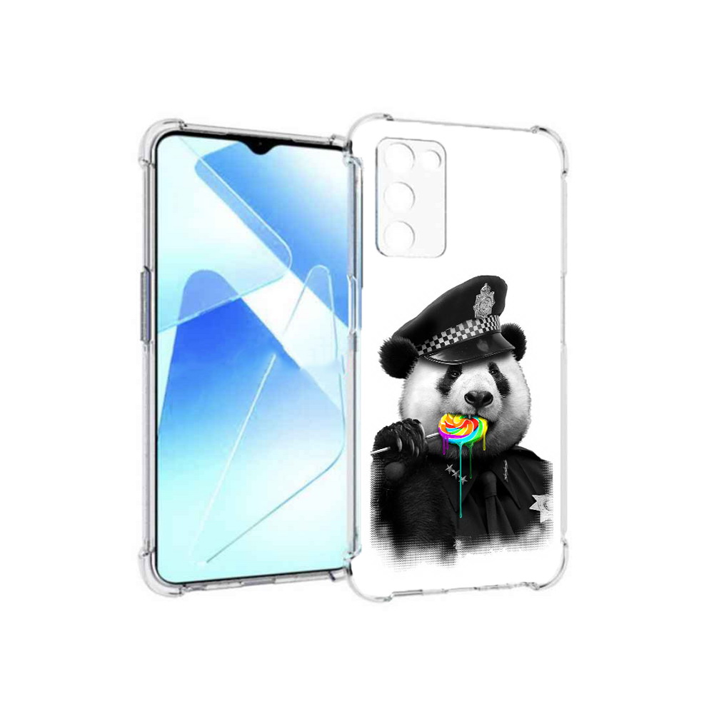 

Чехол MyPads Tocco для Infinix Zero X Pro Панда полиция, Прозрачный, Tocco
