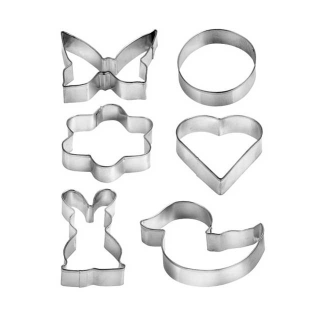 

Формочки для печенья Cookie Cutter, 6 шт, Серебристый