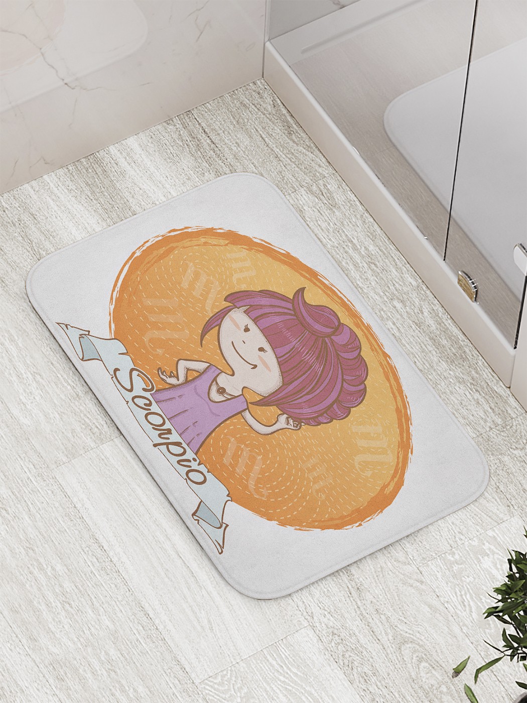 

Коврик противоскользящий для ванной, сауны, бассейна, 77х52 см bath_60288 JoyArty