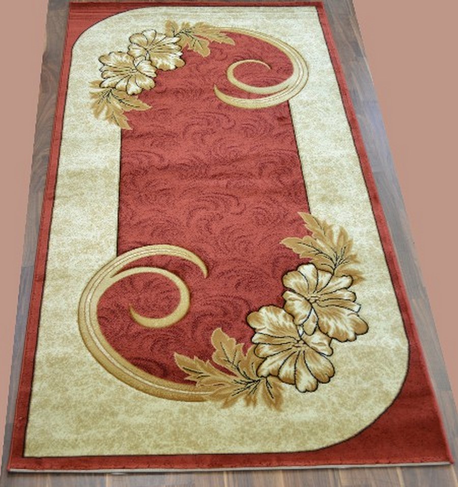 фото Ковер estetik 3303r прямой терракотовый 100x200 sofia rugs