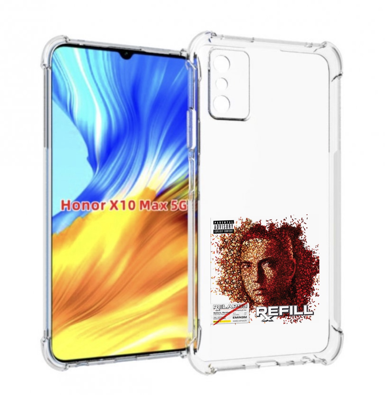 

Чехол MyPads Eminem RELAPSE, REFILL для Honor X10 Max, Прозрачный, Tocco