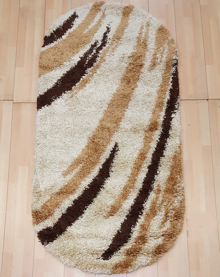 фото Ковер shaggy 2031r овал кремовый 120x180 sofia rugs