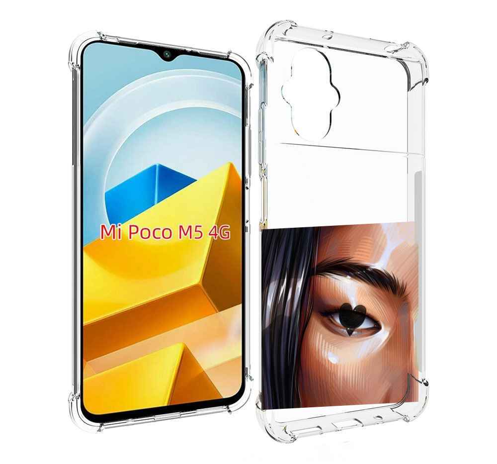 

Чехол MyPads Tocco для Xiaomi M5 зрачок-сердце женский, Прозрачный, Tocco