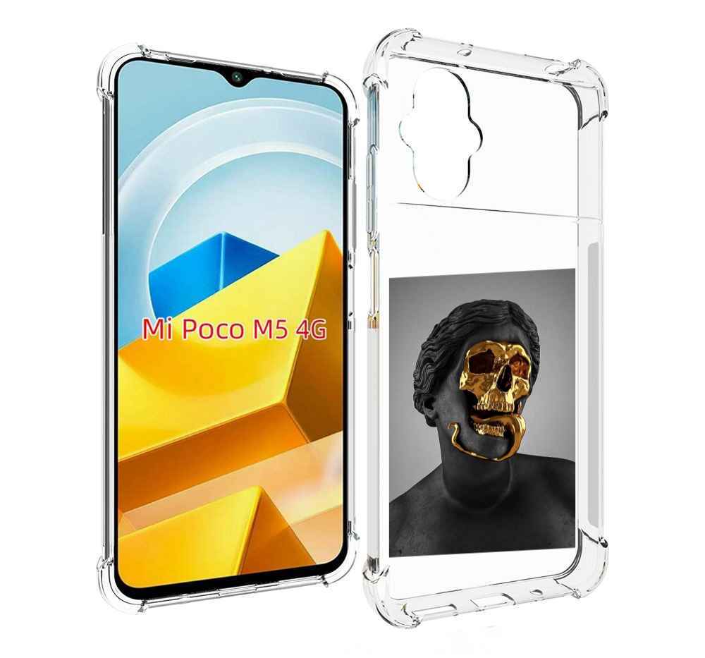 

Чехол MyPads Tocco для Xiaomi M5 золотой череп в статуе, Прозрачный, Tocco