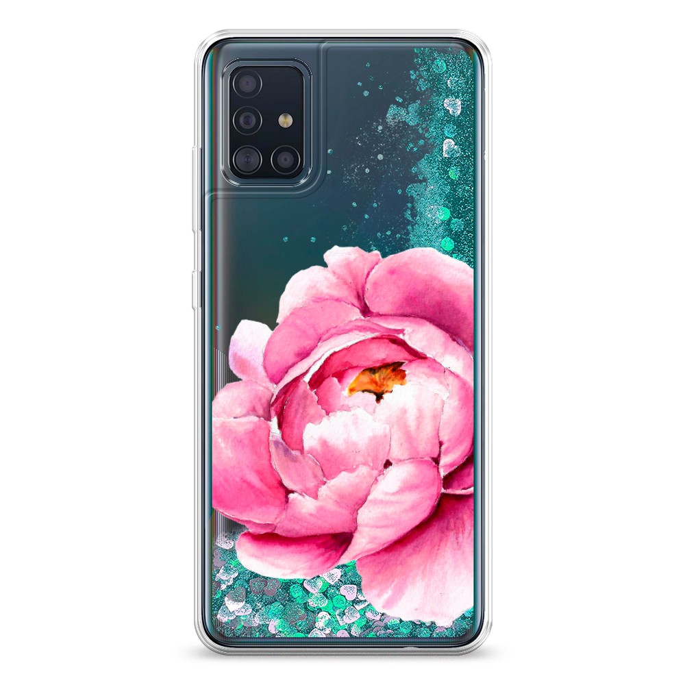 

Жидкий чехол с блестками "Прекрасный пион" на Samsung Galaxy A51, 28995-1