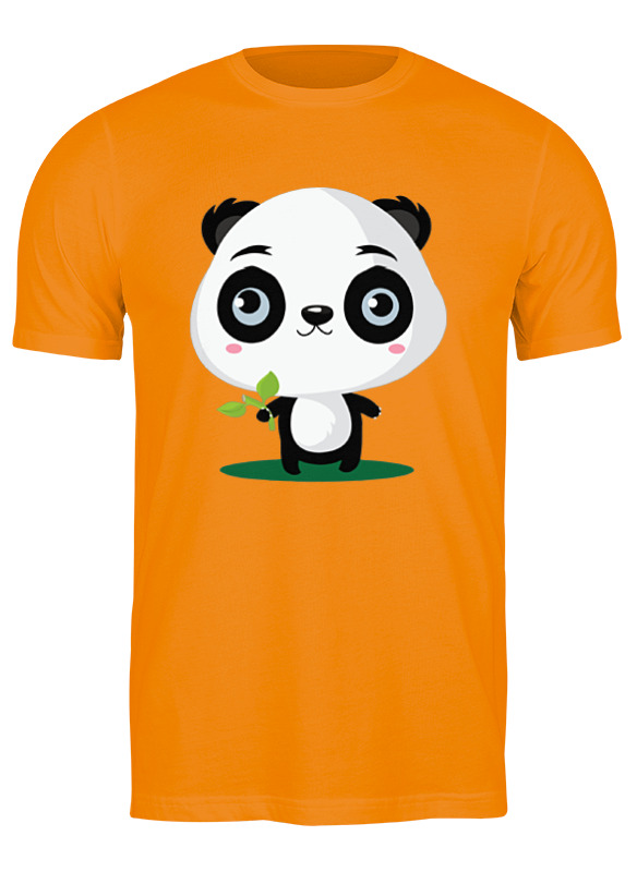 

Футболка мужская Printio Панда (panda) оранжевая S, Оранжевый, Панда (panda)