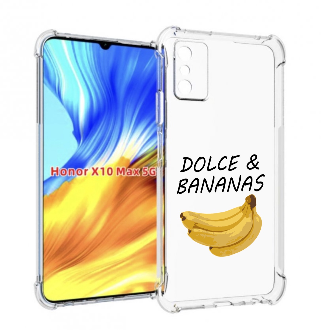 

Чехол Mypads Dolce Банан Для Honor X10 Max, Прозрачный, Tocco