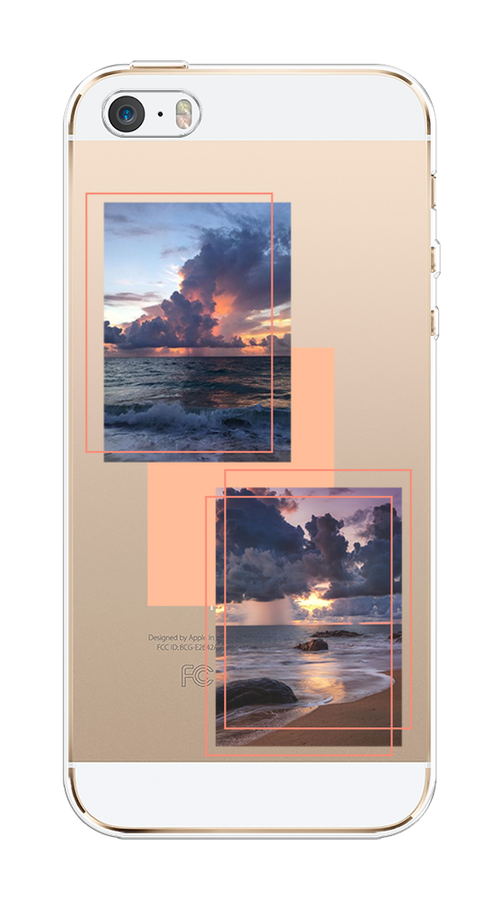 

Чехол на Apple iPhone 5/5S/SE "Sky collage", Розовый;прозрачный;синий, 10350-1