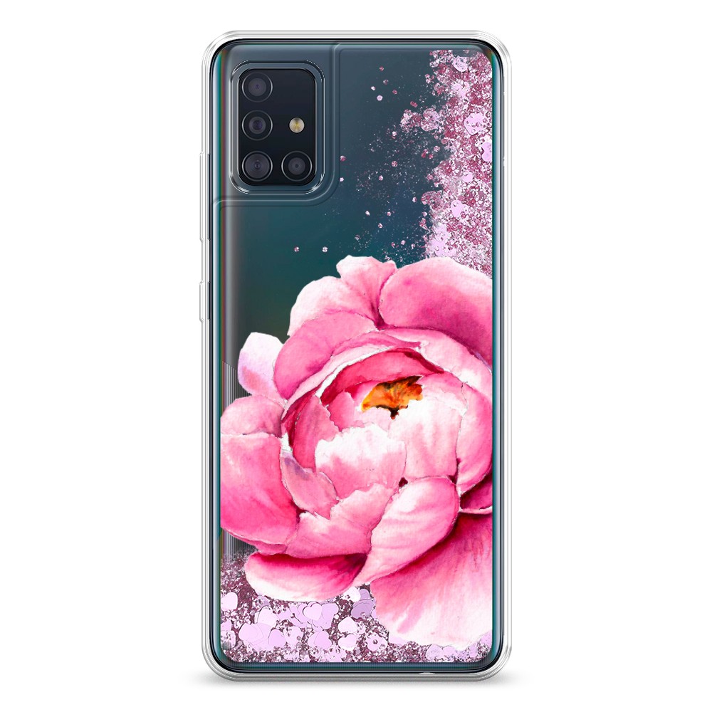 

Жидкий чехол с блестками "Прекрасный пион" на Samsung Galaxy A51, 28994-1