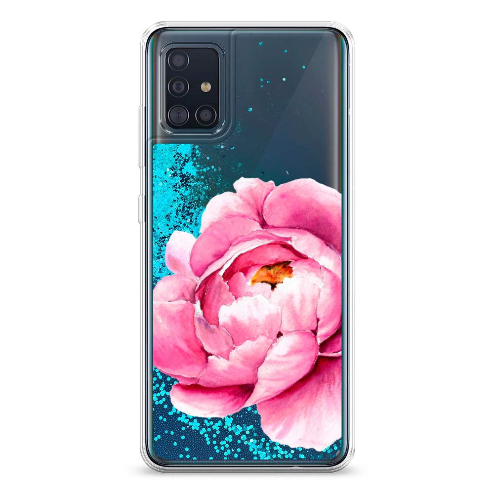 

Жидкий чехол с блестками "Прекрасный пион" на Samsung Galaxy A51