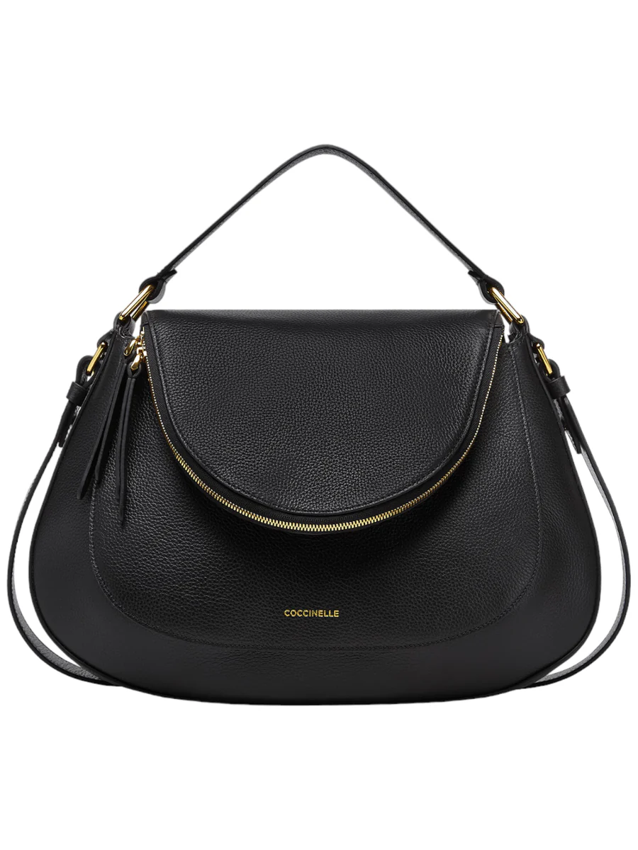 

Сумка женская Coccinelle SOLE MEDIUM черная, Черный, SOLE MEDIUM