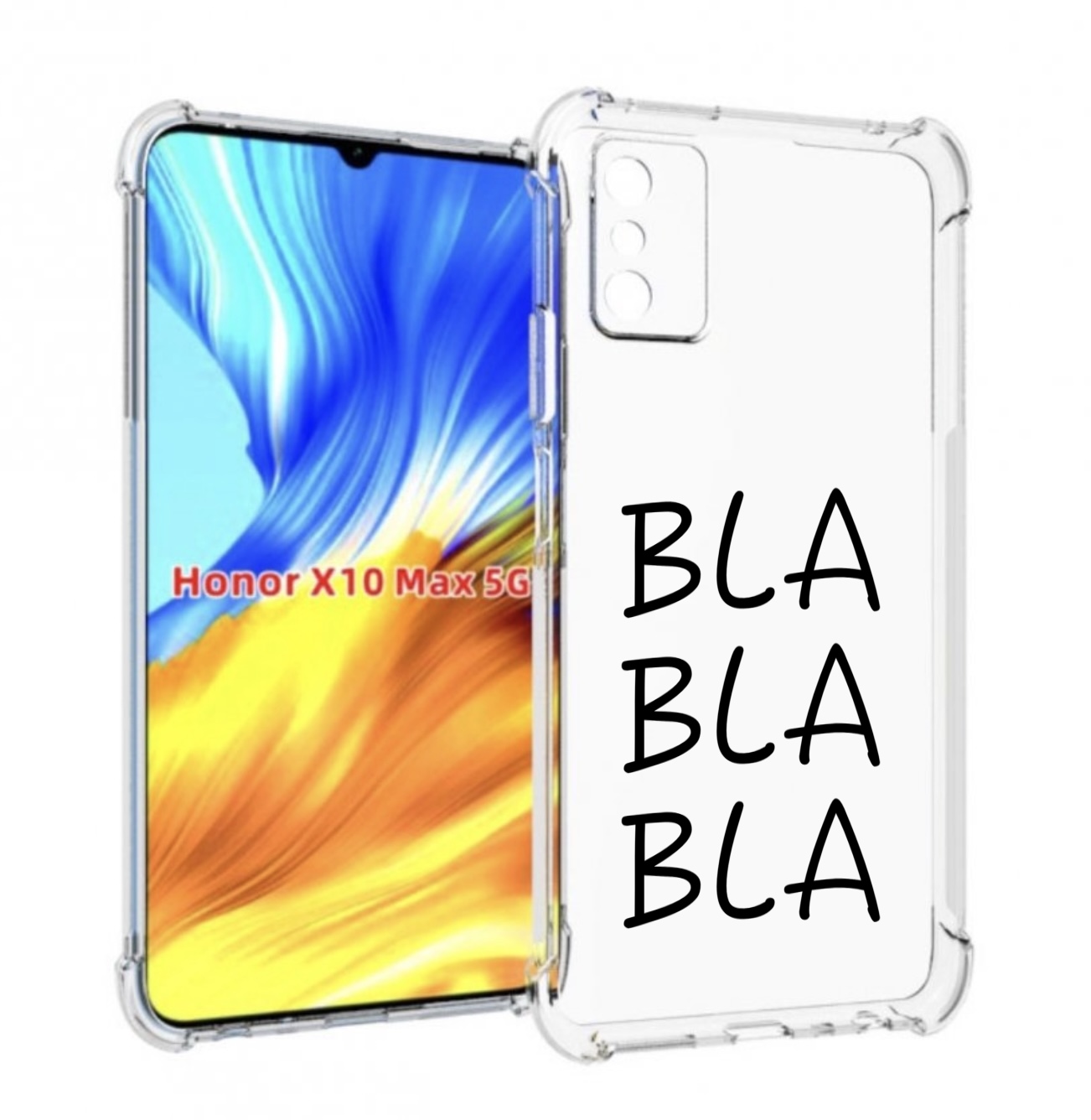 

Чехол MyPads Bla-Bla для Honor X10 Max, Прозрачный, Tocco