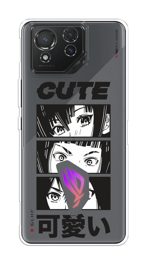 

Чехол на Asus ROG Phone 8 "Милые аниме девочки", Прозрачный;белый;черный, 45150-1