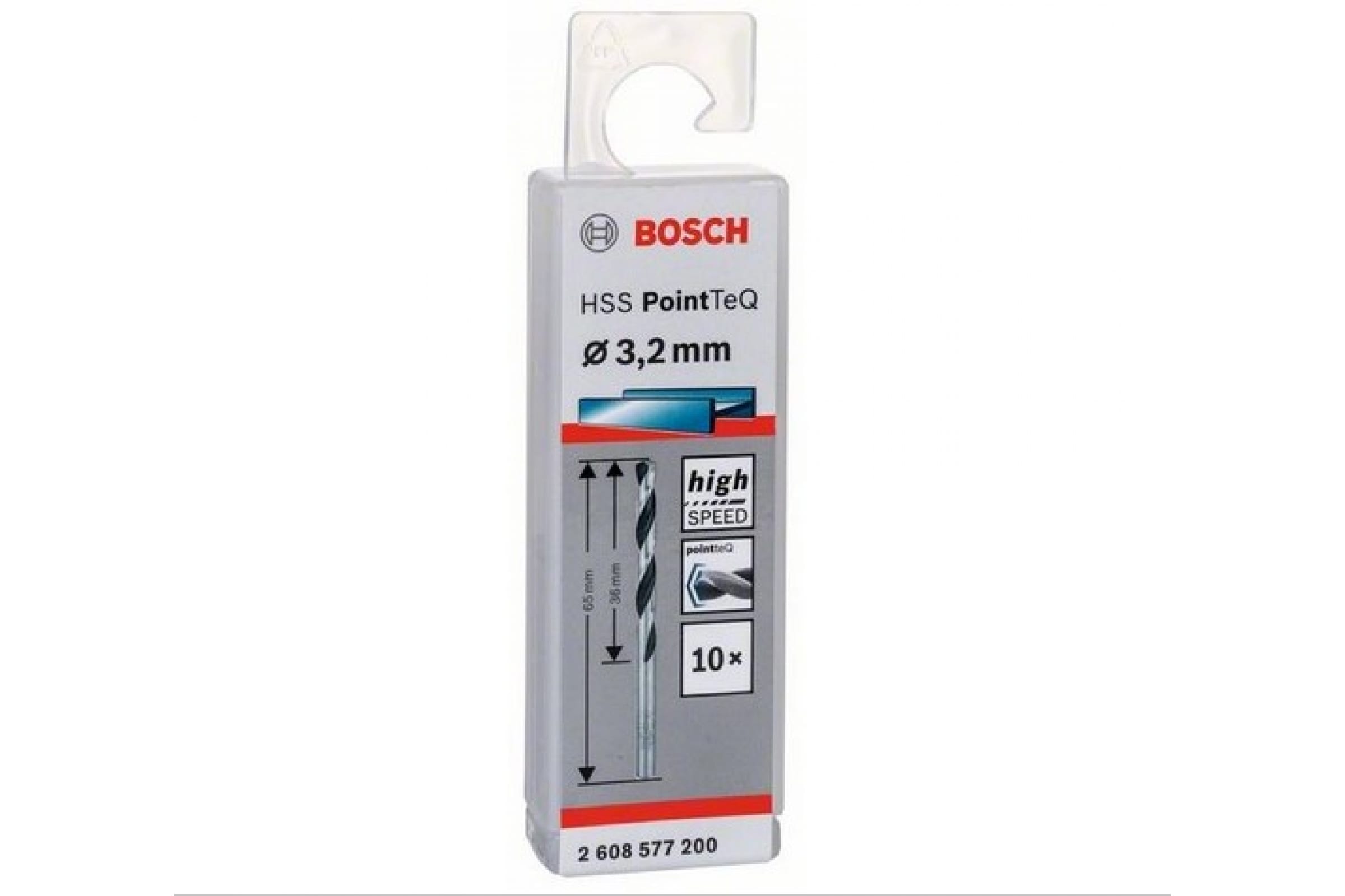 фото Спиральное сверло bosch 2.608.577.200 hss pointteq 3.2