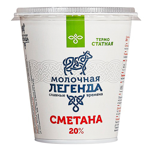

Сметана Молочная легенда 20% бзмж 330 г