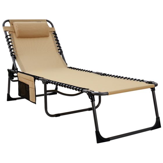

2020 Hamburg Cool Cot шезлонг скл. сталь (бежевый, 190х59х34/37 см)