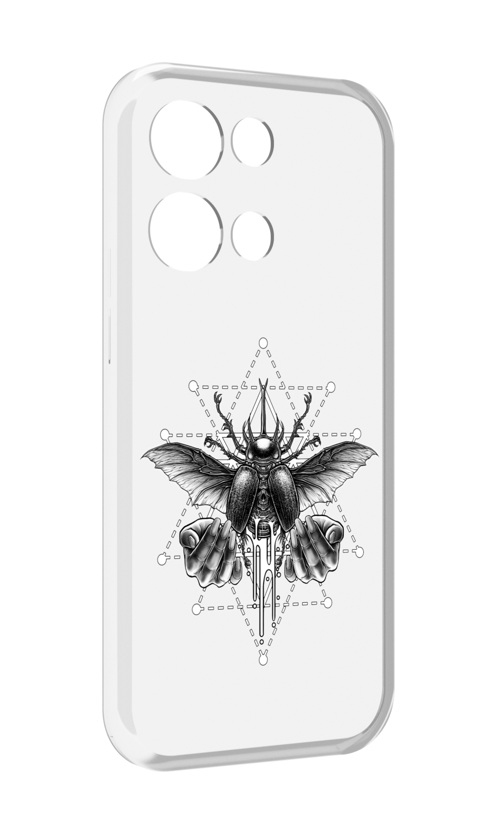 

Чехол MyPads скарабей для OPPO Reno8 Pro, Прозрачный, Tocco