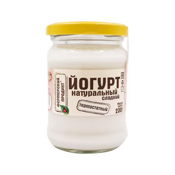 

Йогурт Фермерский продукт термостатный натуральный 1,5% БЗМЖ 230 г
