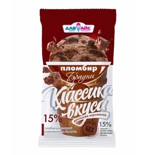 

Мороженое пломбир Классика вкуса Брауни БЗМЖ 90 г