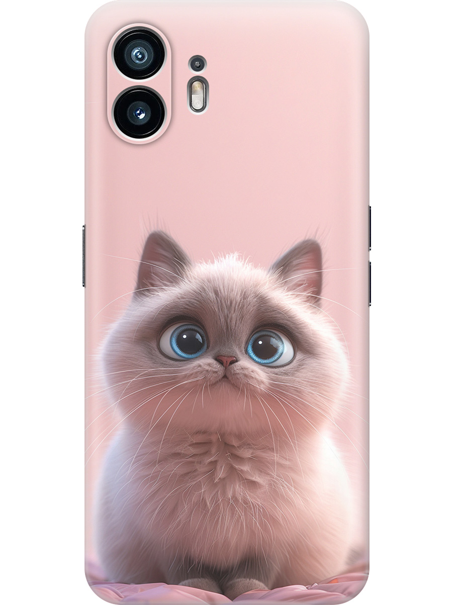 

Силиконовый чехол на Nothing Phone (2) с принтом "Милейший котик", Прозрачный;розовый;серый, 784811511